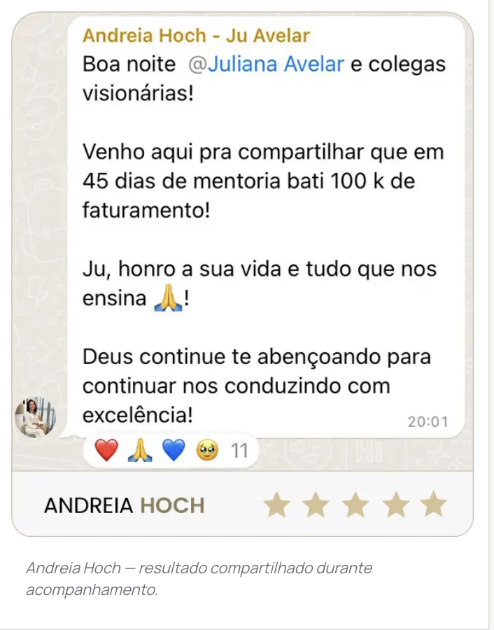 Andreia Hoch relata R$ 100.000 de faturamento